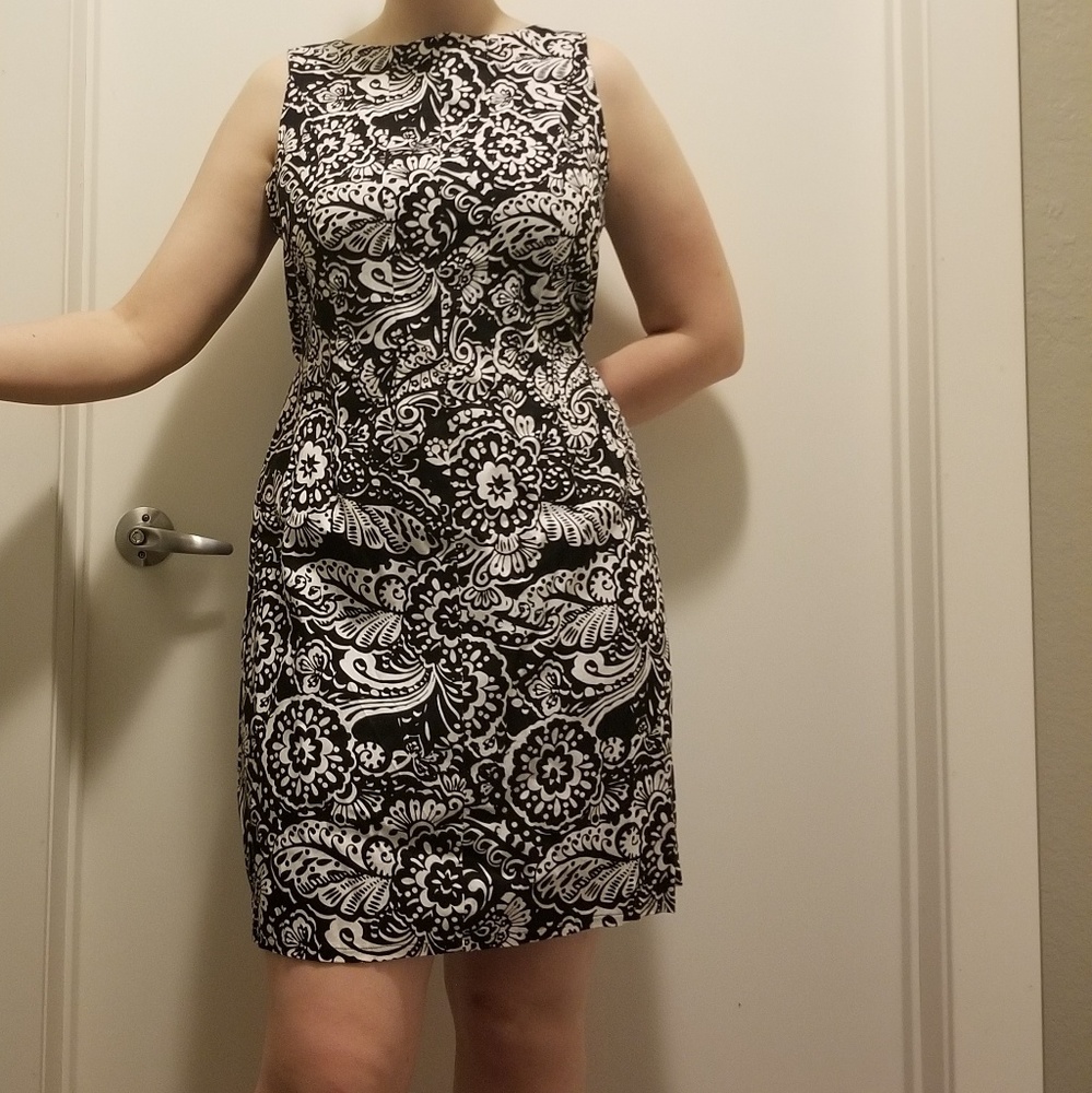 Black and White patterned Kim Rogers dress